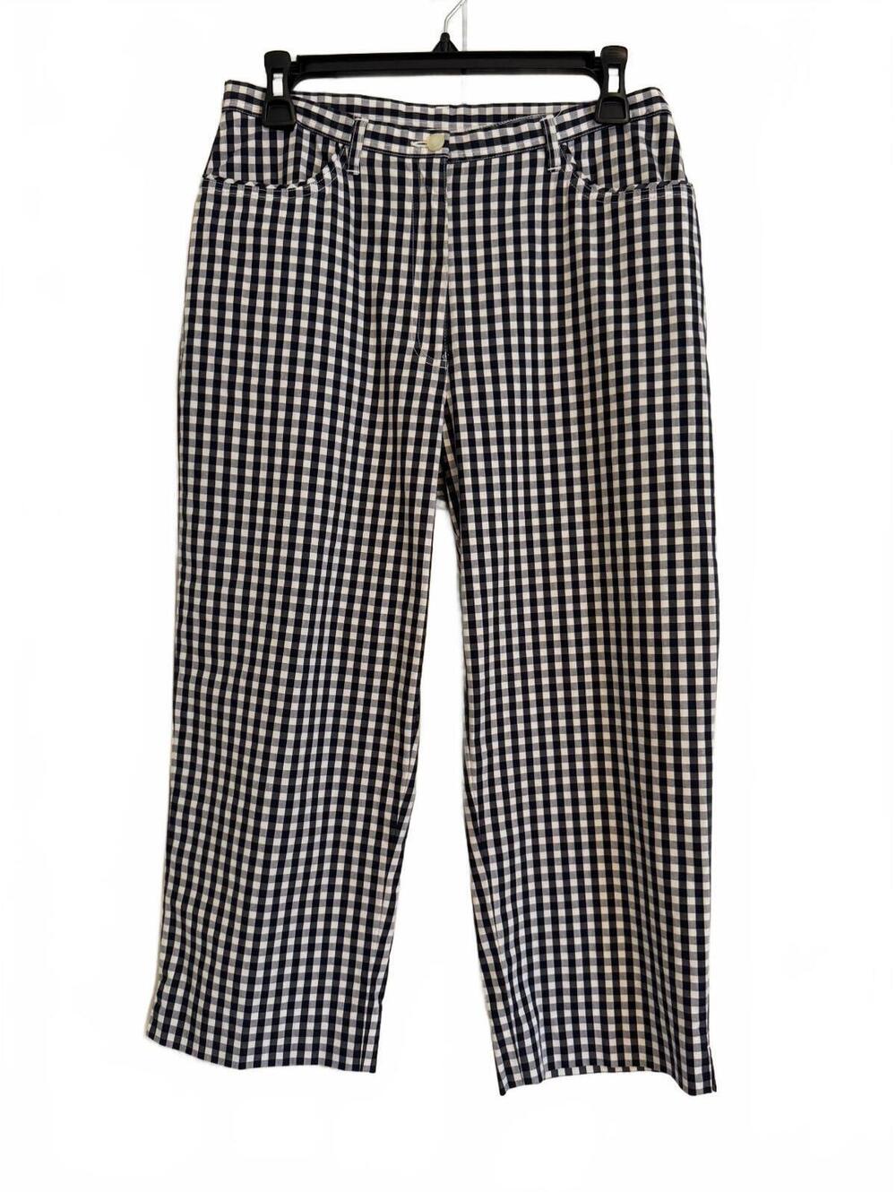 Lauren Ralph Lauren Navy and White Gingham Pants Size 8